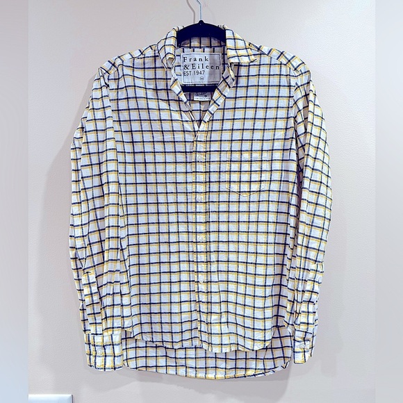 Frank & Eileen Tops - 🔥Frank & Eileen Men's White and Yellow Plaid Shirt🔥